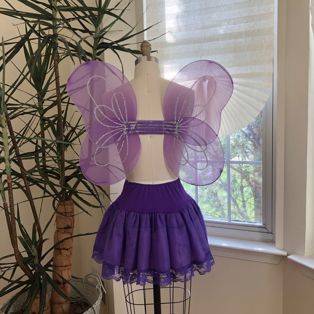 Purple Butterfly Fairy Wings / Lace Tutu halloween